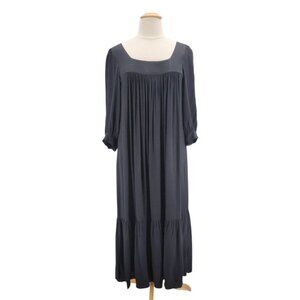Christy Dawn Womens XL Dress The Bianca Maxi Square Neck Black Boho Bohemian